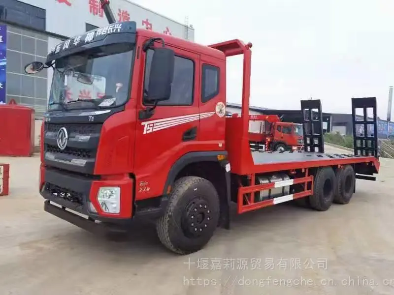 6x4东风华神270国六后八轮平板运输车图片及用途