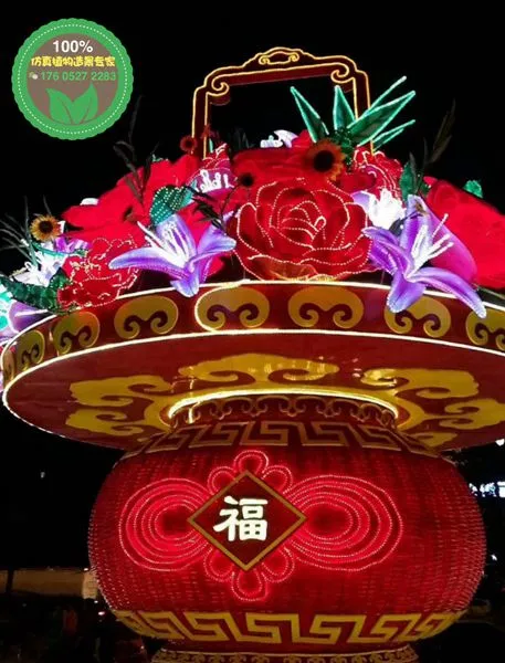 制作玻璃钢大花篮雕塑 户外城市广场景观不锈钢雕塑巨大花篮
