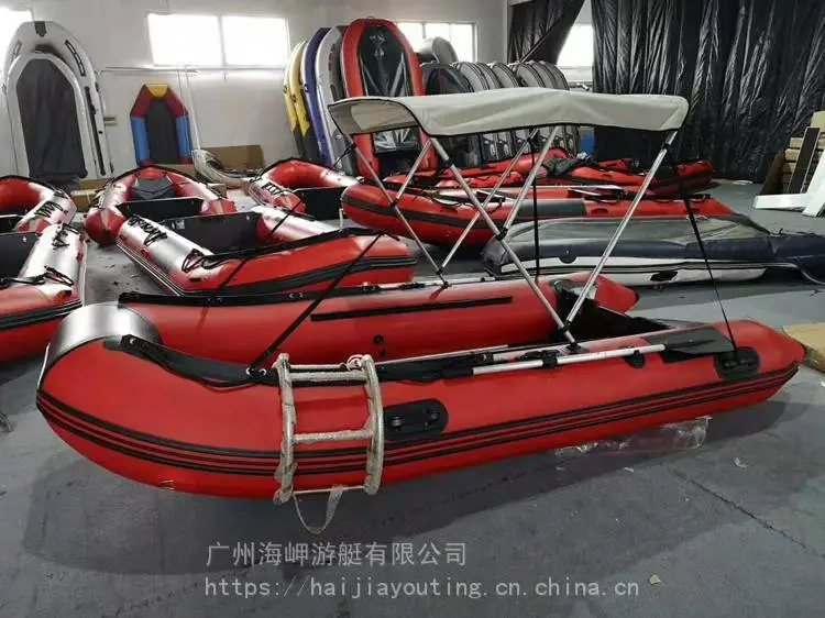 橡皮艇钓鱼船3米防汛冲锋舟铝合金板底气垫船