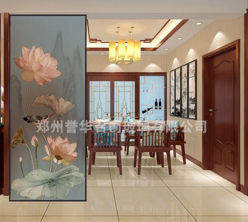 4+4钢化移门夹画玻璃，色彩鲜明，图案多样，支持来图定制