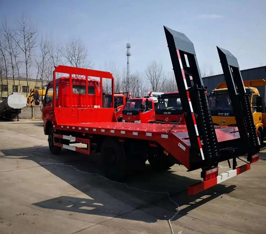 热卖车型东风福瑞卡85小型挖掘机平板拖车可分期购车
