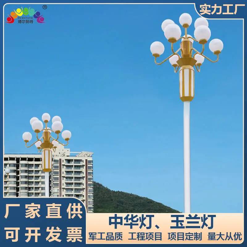 博尔勃特户外文旅8米8叉9火中华灯10米桥梁灯城市道路大型路灯
