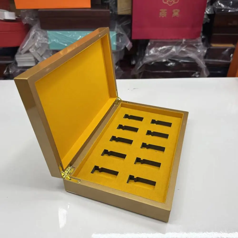 黑色烤漆木盒 熊胆粉木盒包装 清心丸木盒包装 白酒木盒定做
