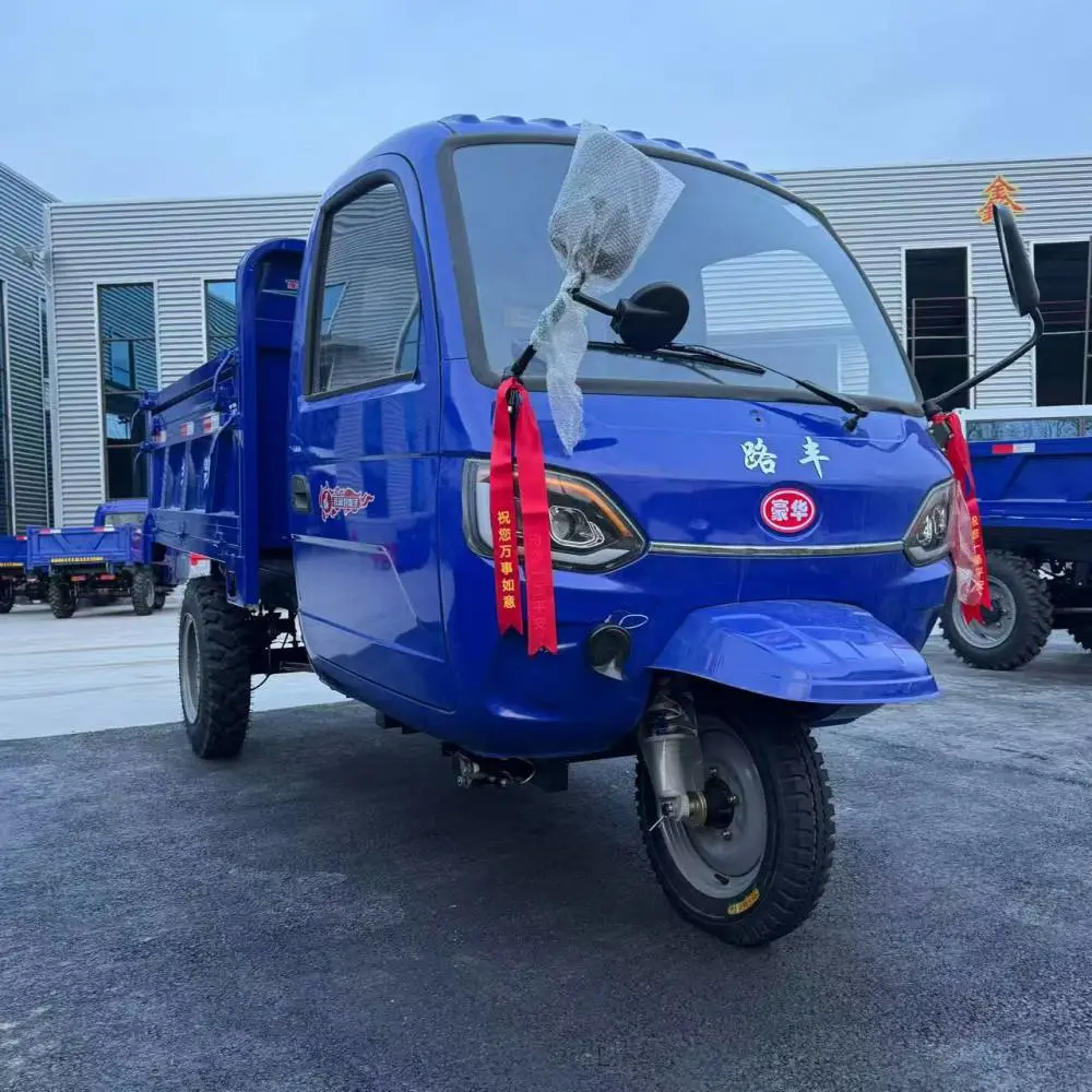 柴油三轮车农用车 25马力全棚载重3吨自卸翻斗车 路驰重工