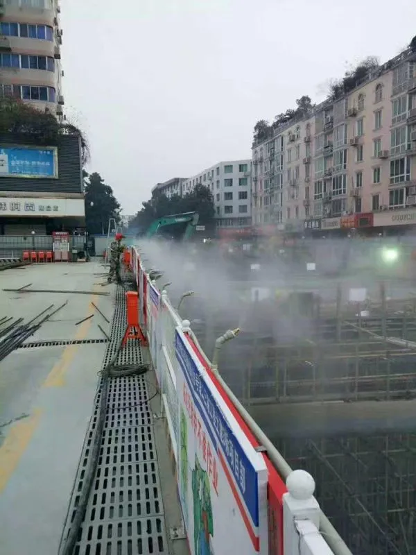 【全国定制上门安装】工地围挡围墙喷淋除尘料仓喷雾降尘搅拌站喷淋除尘