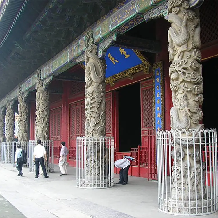 山东石雕龙柱 盘龙柱 祠堂***专用 花岗岩材质 手工精雕 尺寸灵活