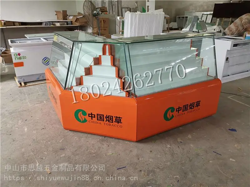 酒水商用酒杯架红酒酒架新款木质平面烟柜便利店玻璃展示柜