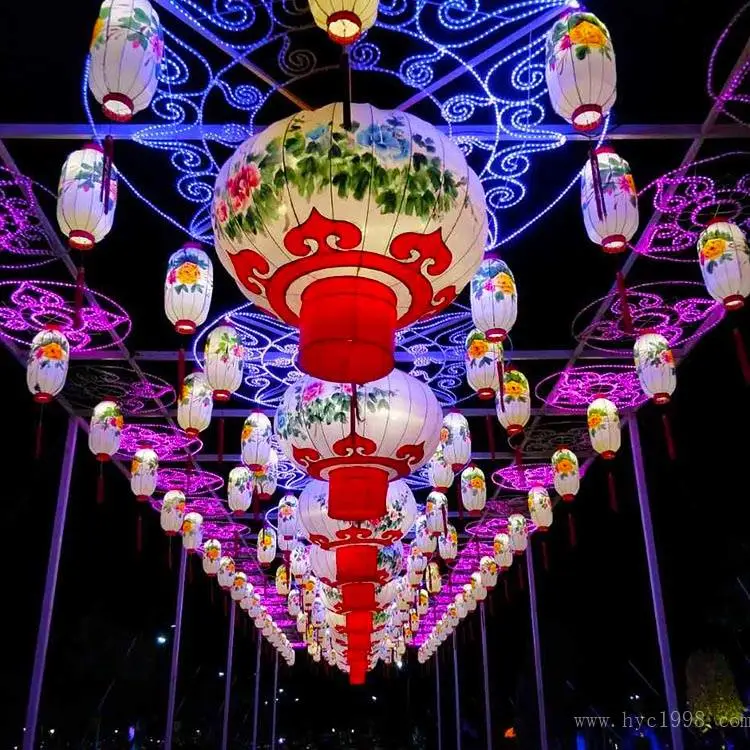 上海水上花灯 华亦彩 劳动节彩灯供应商