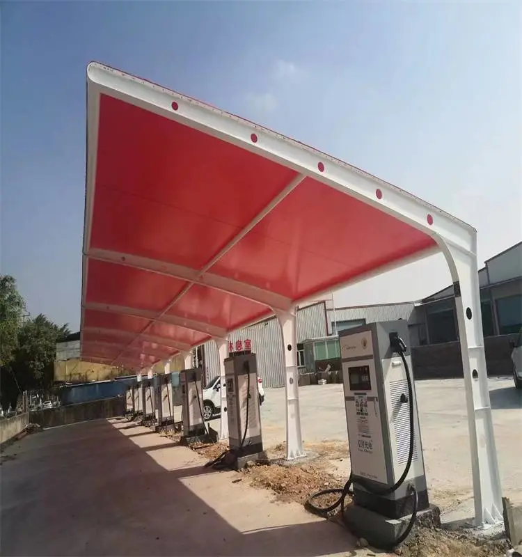 亳州加厚PVC阻燃膜材 圆管型景观休闲棚应用领域广泛