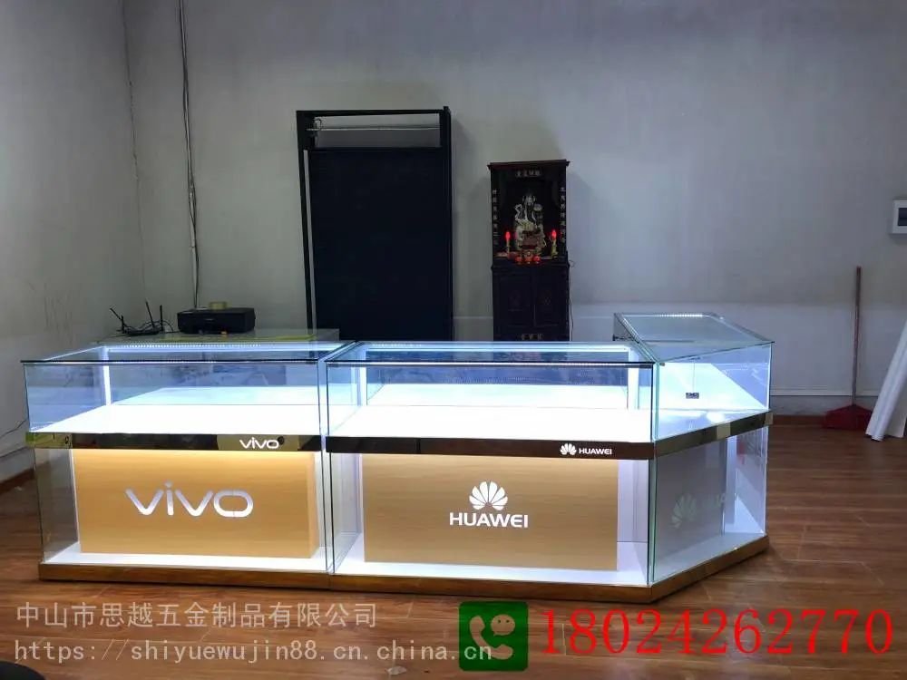 华为3.0手机柜销售木纹中国移动电信联通受理台