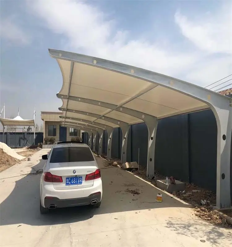 亳州加厚PVC阻燃膜材 圆管型景观休闲棚应用领域广泛