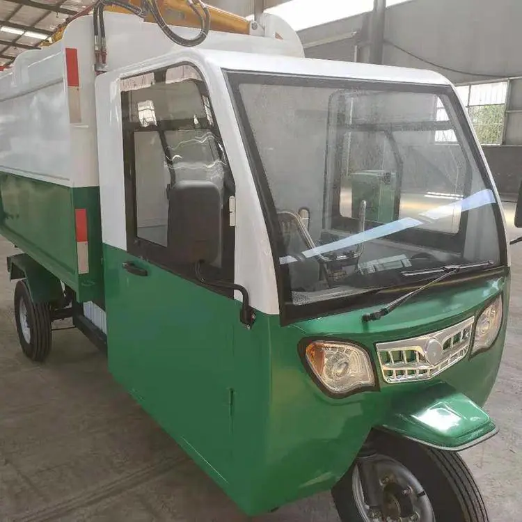 电动保洁车 启邦 三轮电动挂桶垃圾车 新能源电动三轮挂桶垃圾车