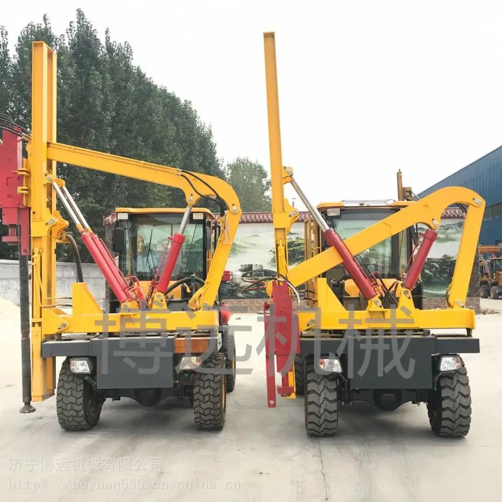 手动挡公路桩机 护栏打桩机 小型护栏打桩机