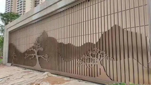 黄冈铝艺雕刻镀金楼梯扶手栏杆护栏铝合金轻奢新中式别墅铝立柱