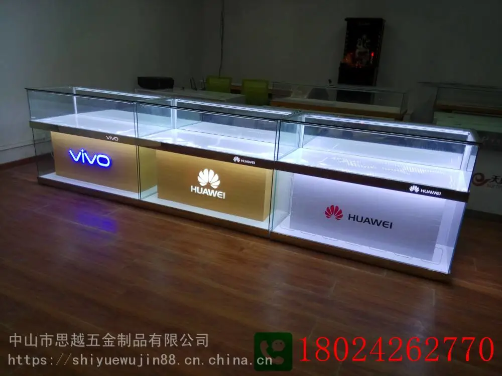 华为3.1手机展示柜3.5设计图片受理台前台5g收银台