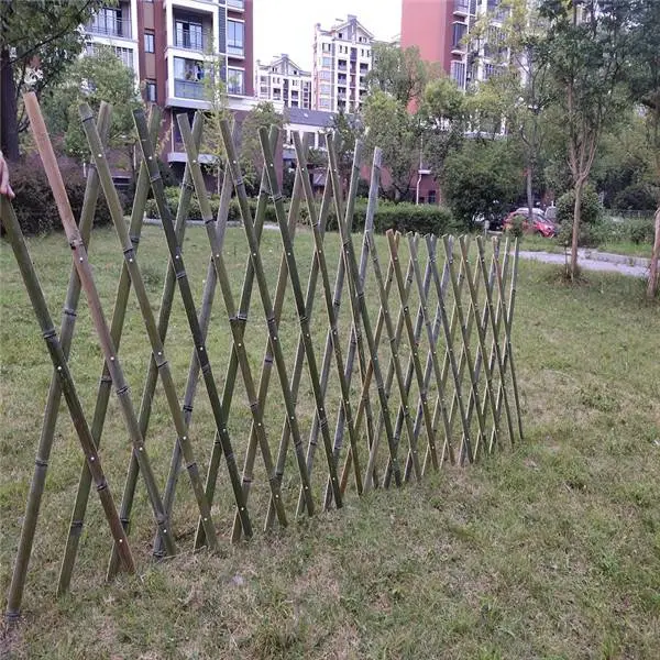 盐城响水pvc护栏竹围栏竹竿菜园爬藤竹篱笆pvc隔离栅栏