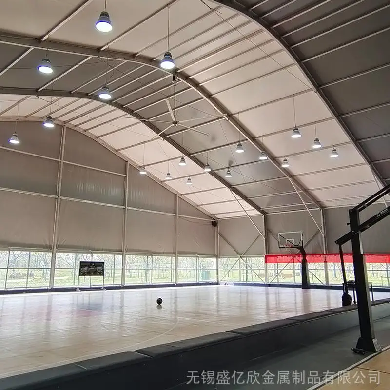 篮球场篷房生产厂家装配式蓬房活动房真材实料持久耐用
