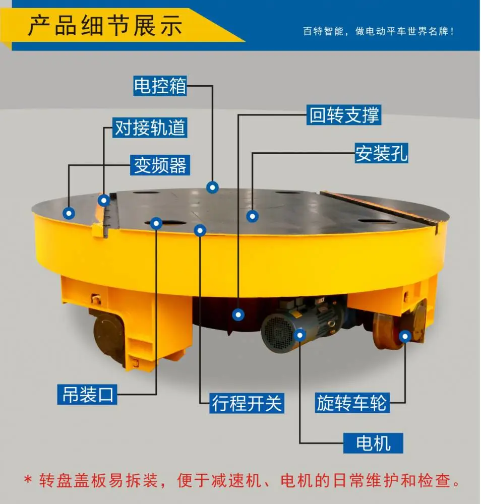 BZP电动转盘_新乡市百特智能转运设备有限公司 硬齿转盘 旋转平台3t
