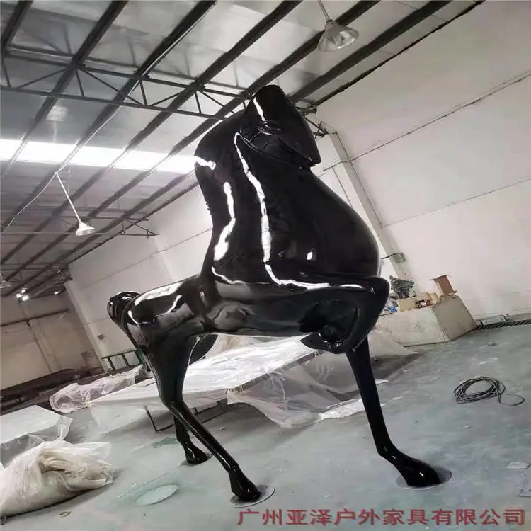 生态园仿铜人物挂件 淮安 海滩仿真玻璃钢贝壳海螺摆件 玻璃钢几何鹿雕塑厂家定做