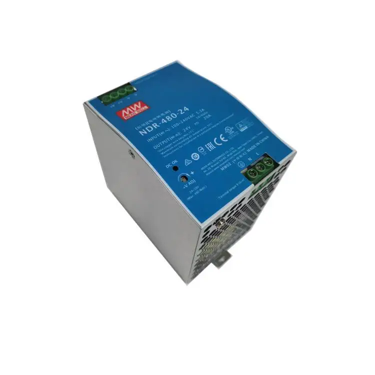 明纬NDR-480-24 超薄导轨电源480W20A半导体设备 口罩机