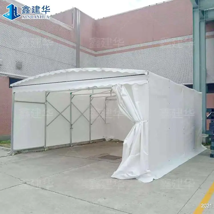 推拉雨棚 移动 移动式防雨棚 安装视频盐山