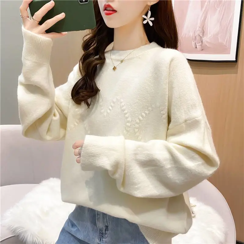 女针织套头羊毛衫义乌宾王服装批发市场冬季韩版新款毛呢