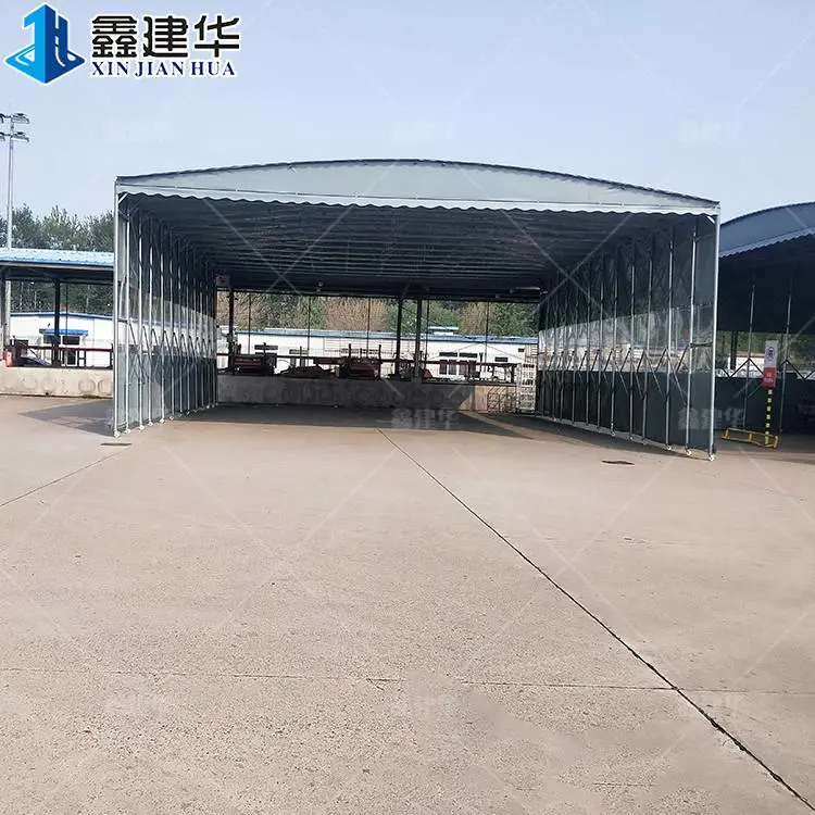 可活动雨棚 工厂仓库移动雨棚 颜色环保 河北安平