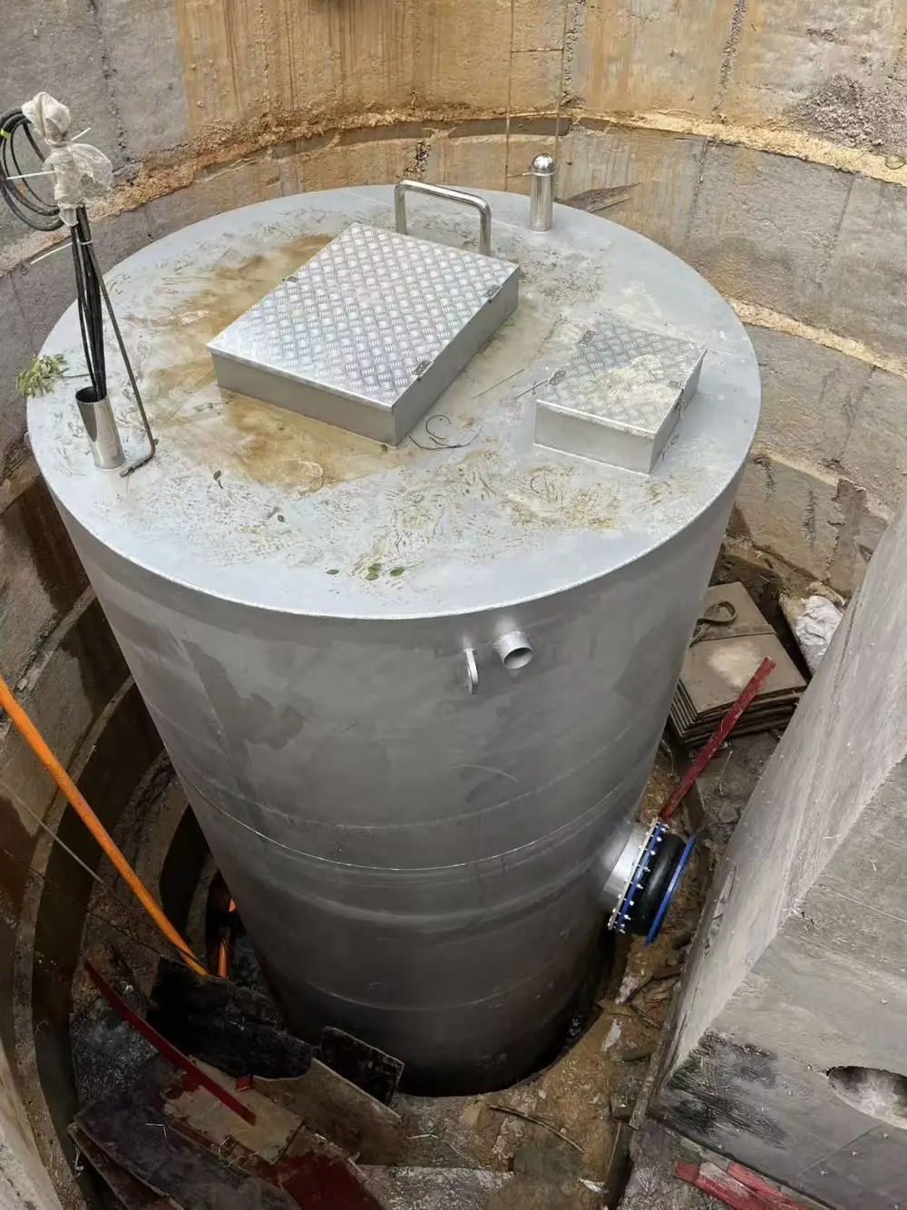 一体化泵站制造商 预制泵站 工业园区使用 直径3米 功率15kw 方案设计