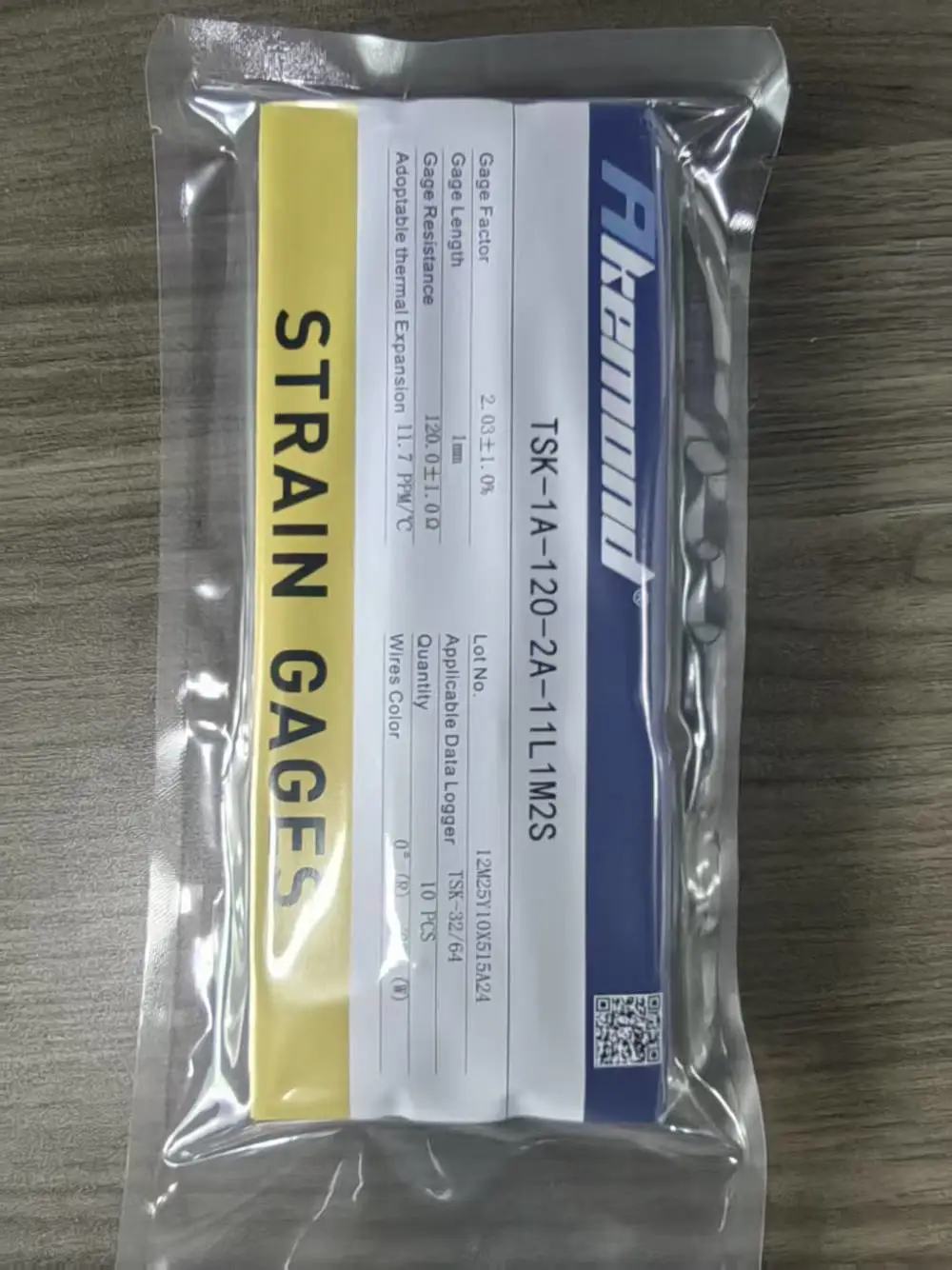 120Ω 双轴应变片TSK-1A-120-2A-11L1M2S，工业 PCB 形变测量专用贴片