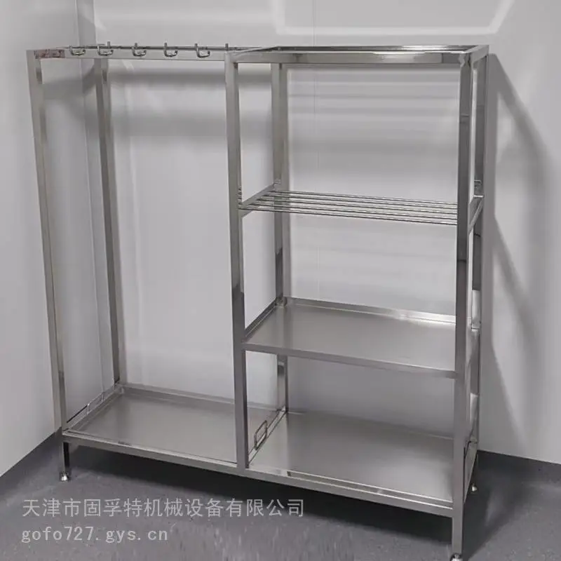 天津制药车间GMP洁净区沥干易清洗304不锈钢清洁用品架生产厂家