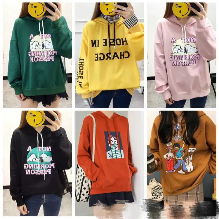 地摊衣服批发童装连帽加绒卫衣女地摊货连帽卫衣女秋冬装新款摆地摊批发衣服哪里便宜