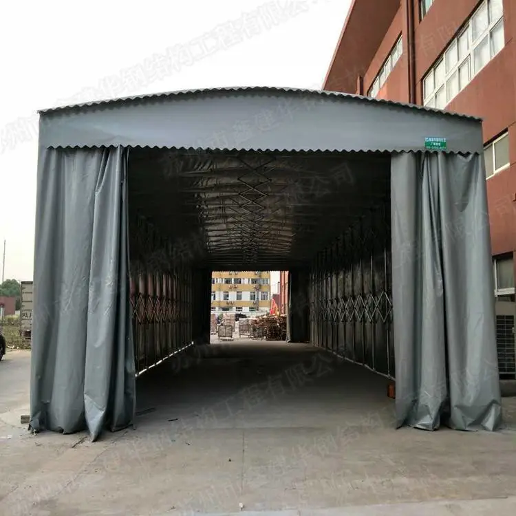 东营利津伸缩推拉帐篷大排档伸缩雨棚雨棚工程订做