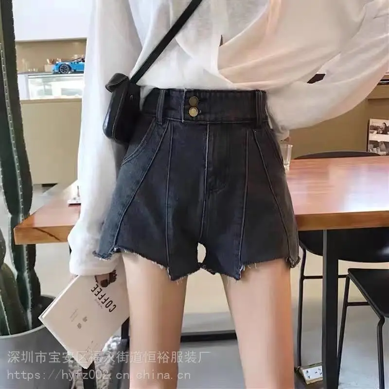 浙江杭州牛仔短裤配长筒袜供应厂家便宜处理牛仔短裤批发
