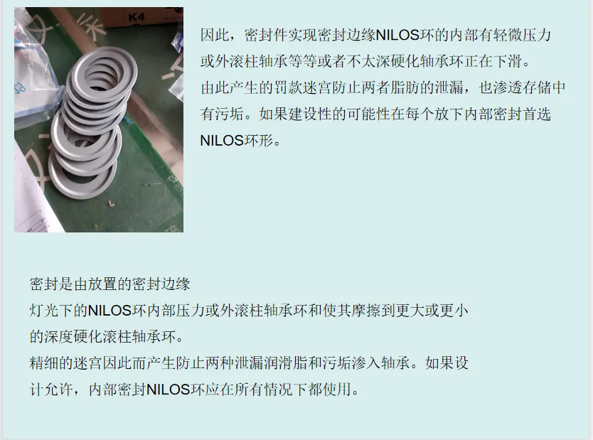 NILOS各类型标准轴承密封环和防尘盖内外环密封