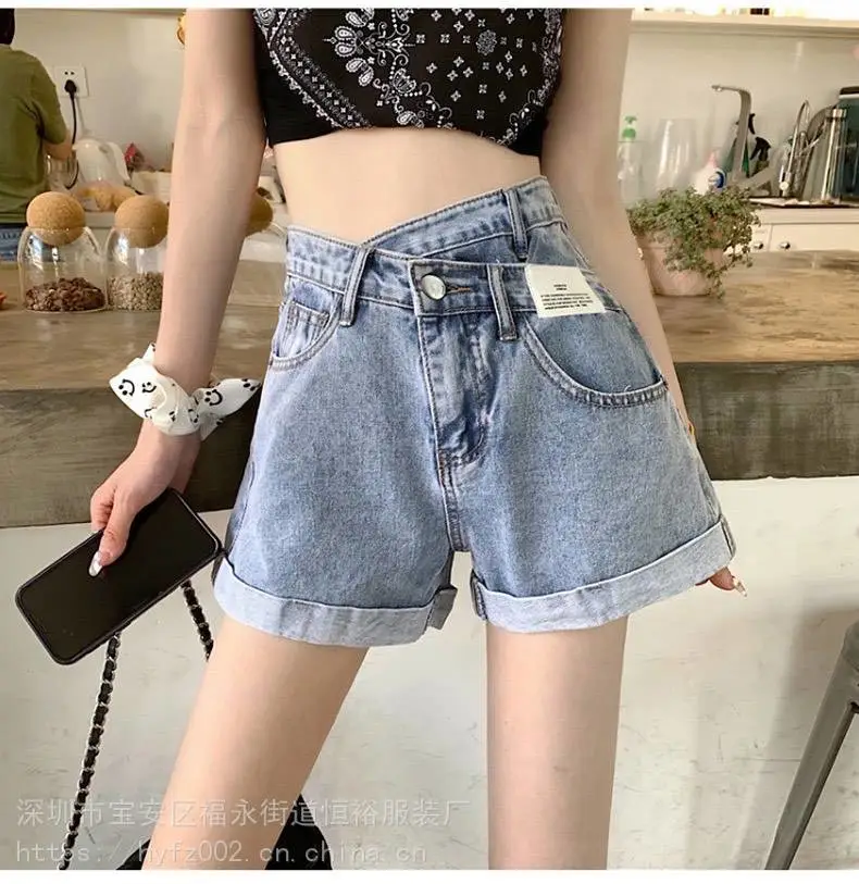 云南普洱牛仔短裤女生舞蹈时尚宽松大码清货牛仔短裤短裙