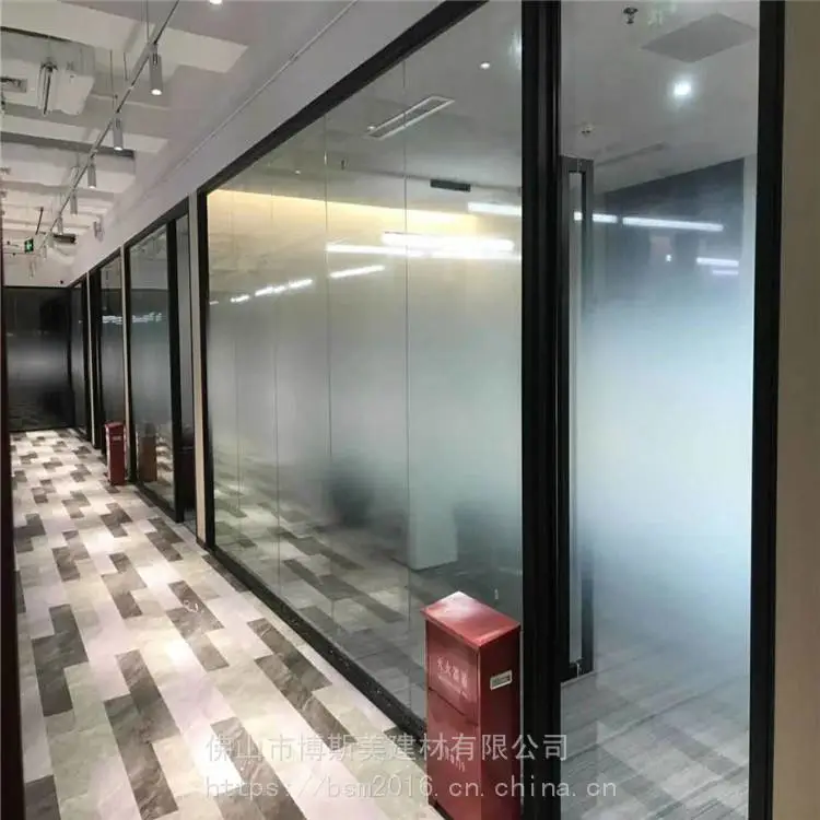 广州 成品铝合金隔断 双层玻璃隔断 百叶隔断厂家