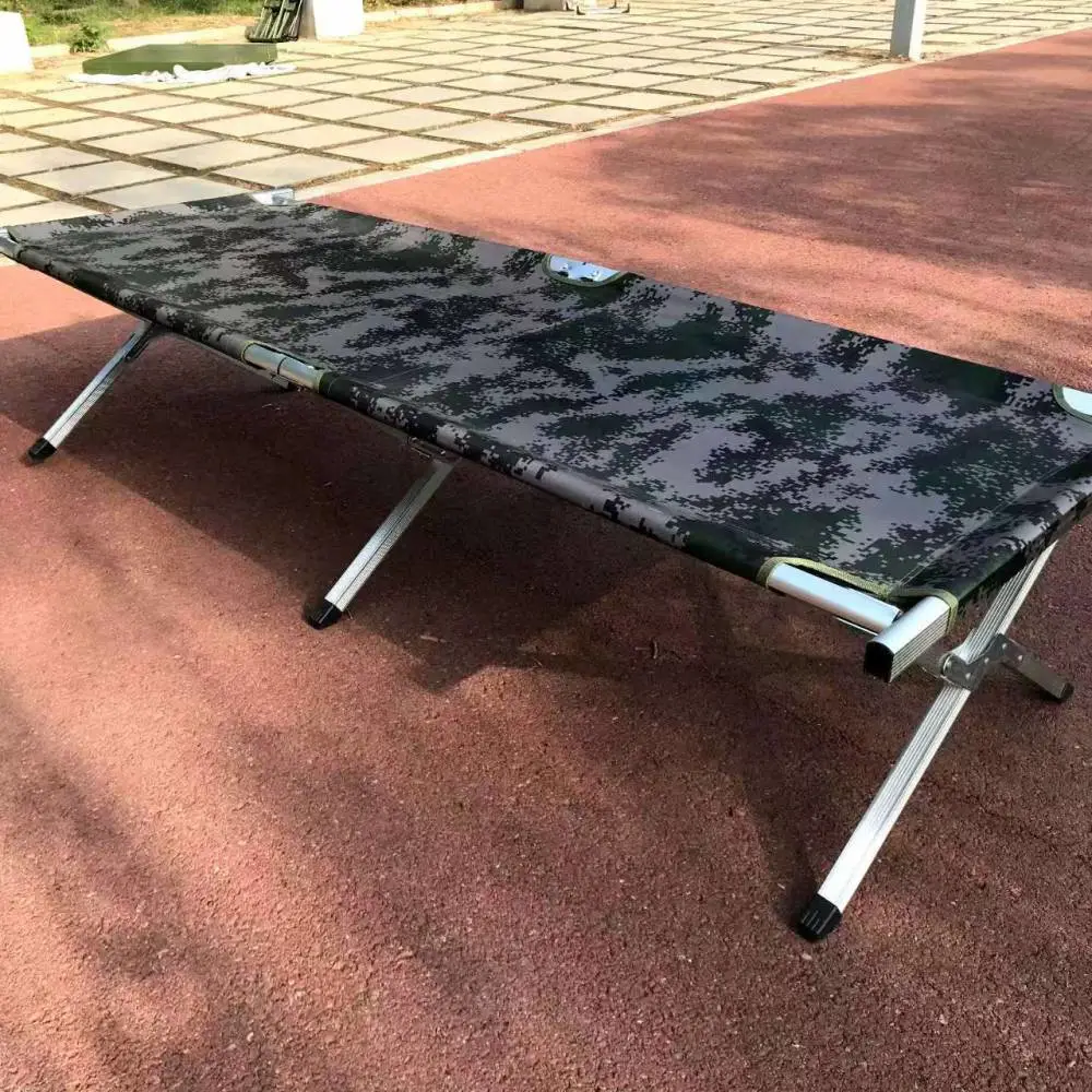迷彩行折叠床600D加厚牛津布+优质铝管钢管壁厚
