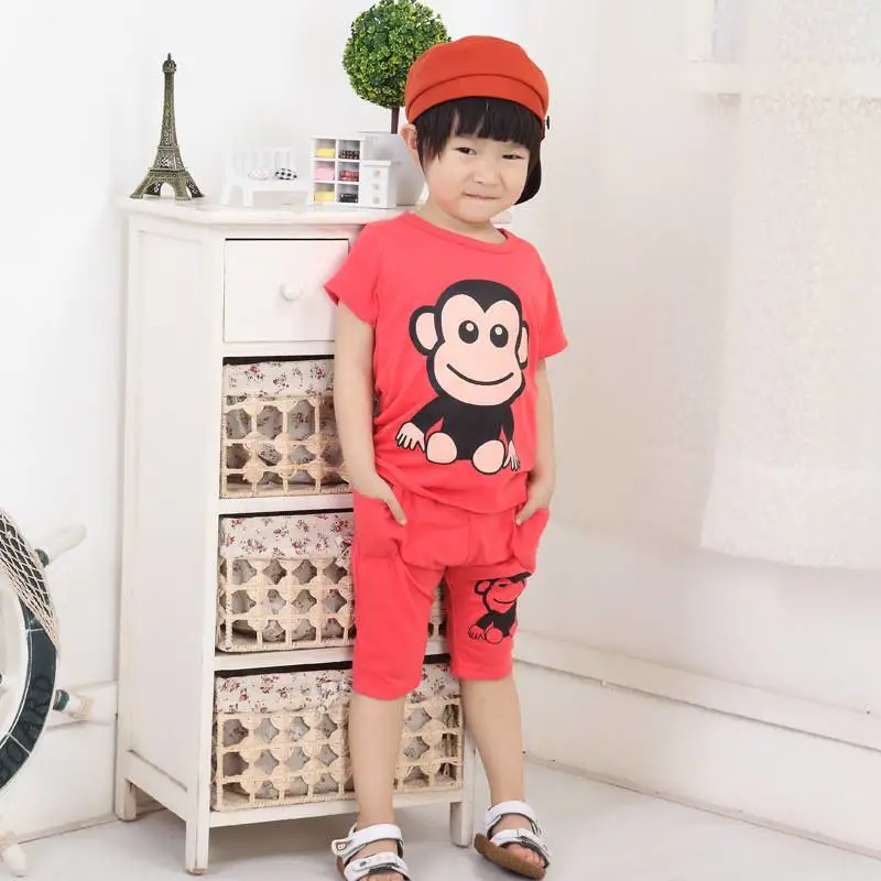 湖北地摊服装***T恤儿童短袖套装2019童套装童t恤家服睡衣服装批发5元到15元