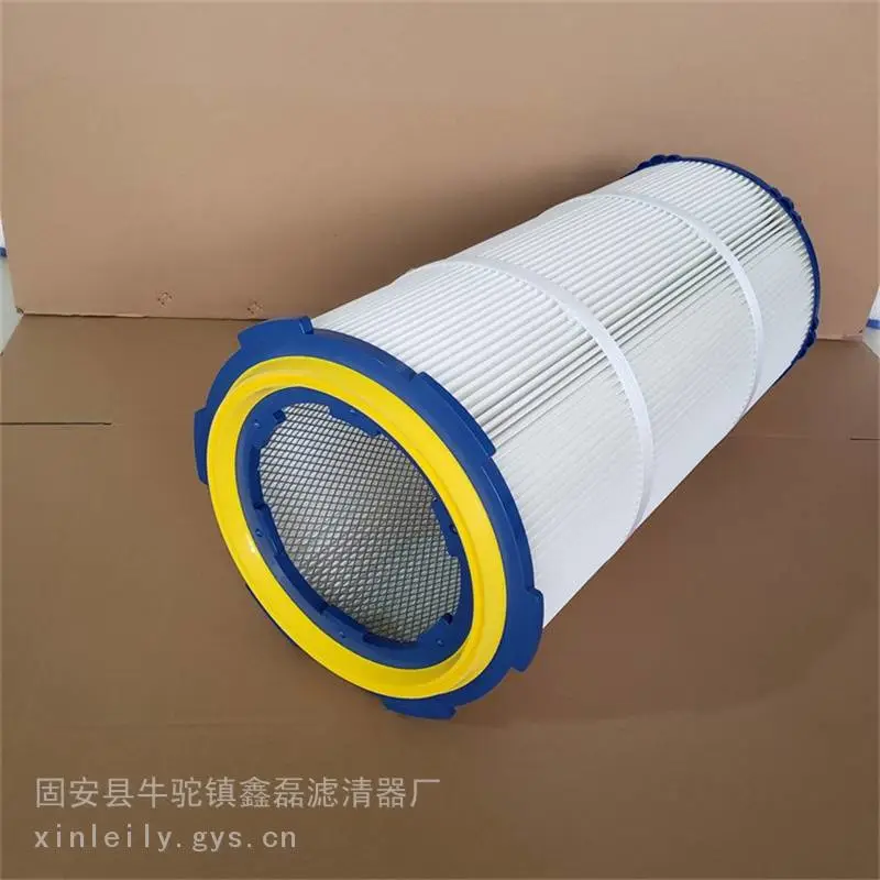 Φ325‑1000 六耳卡盘除尘滤筒 PTFE 覆膜折叠粉尘滤芯