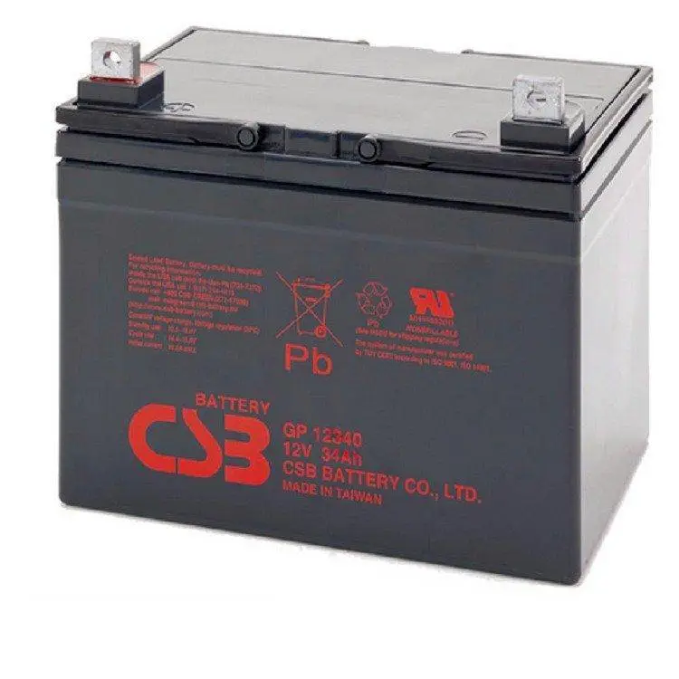CSB蓄电池GP12340 12V34AH 适用UPS/EPS/通讯/电力/消防设备