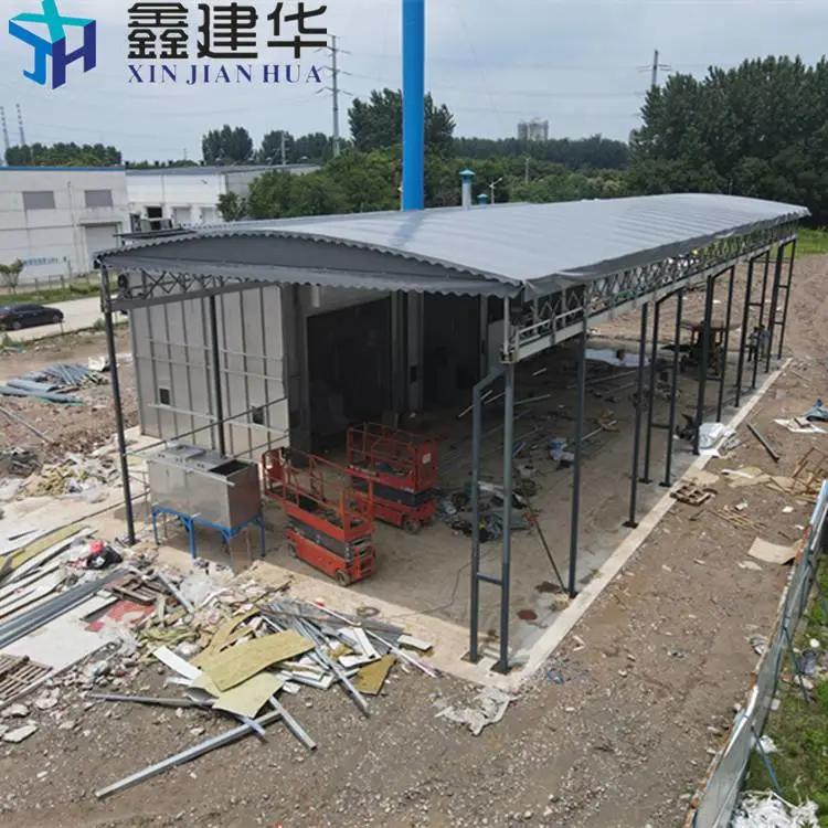 安庆太湖伸缩仓库电动棚电动智能设计生产
