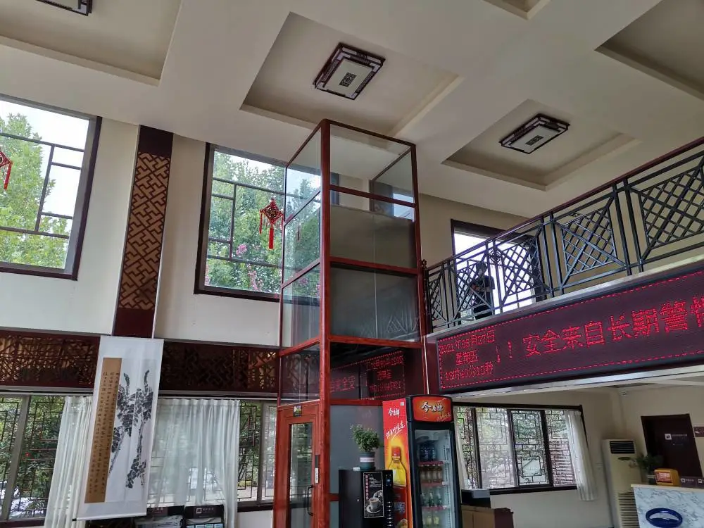 自建房四层电梯选天顺就购了 不锈钢井道 坚固耐用 全包服务省心省力