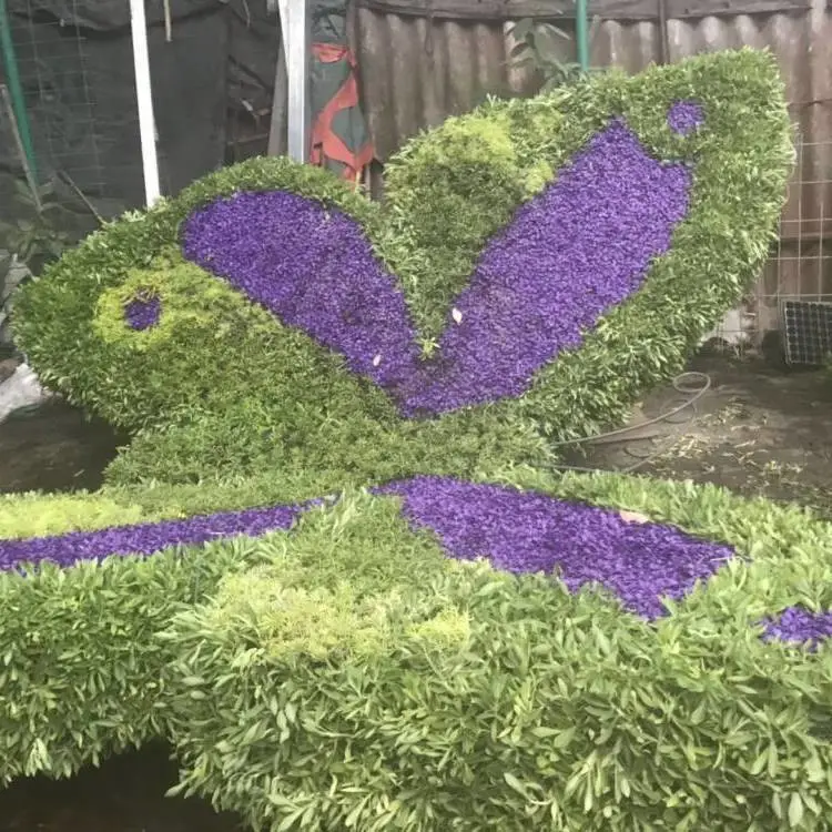 成都仿真花制作绿雕动物造型卡通人物雕塑