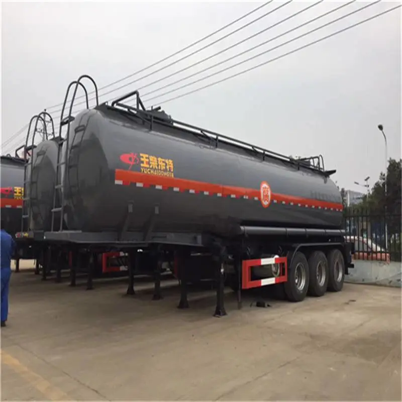 八类化工半挂车 特运衬pe防腐槽罐 钢塑防腐槽罐车