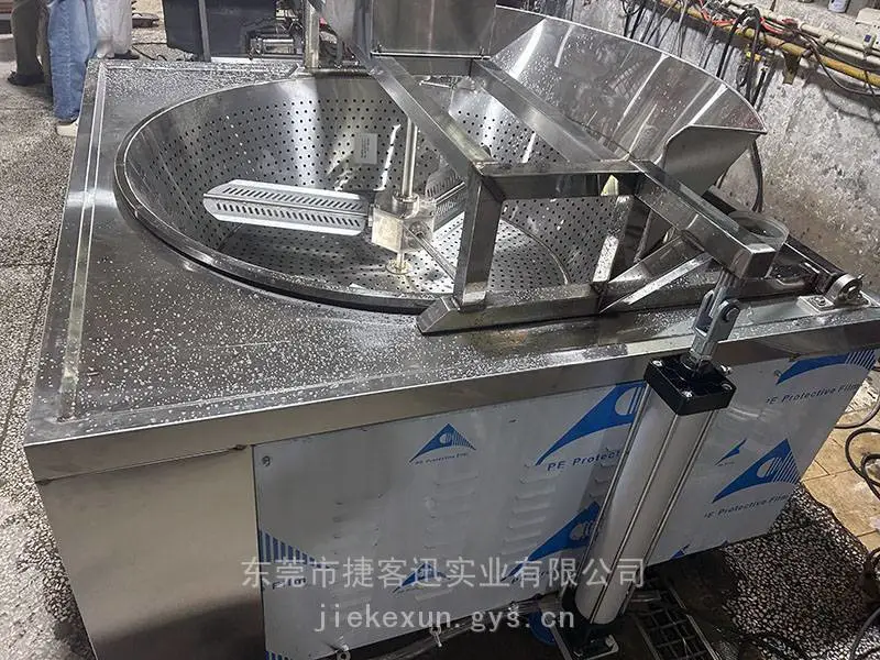 Jikeson 捷客迅自动搅拌翻筐式油炸设备 不锈钢防粘 食品厂专用源头生产厂家