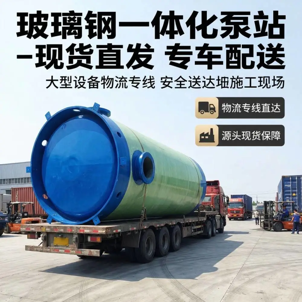 龙岩河道截污一体化泵站/高强度缠绕玻璃钢泵站生产厂家