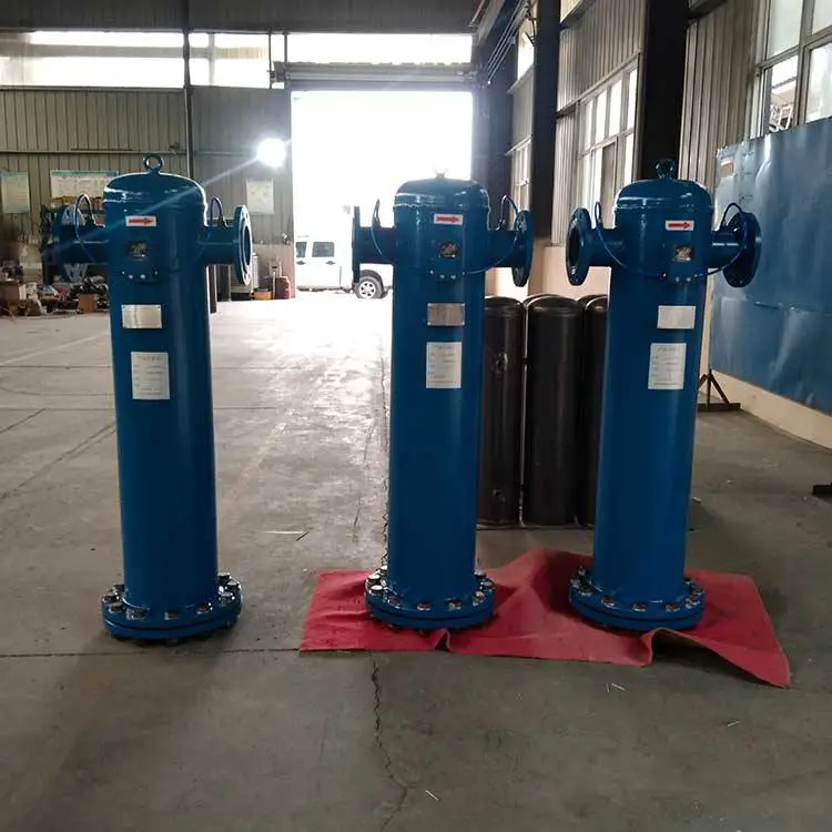 嘉硕环保 法兰式空压管道精密过滤器 大流量除水除油过滤器