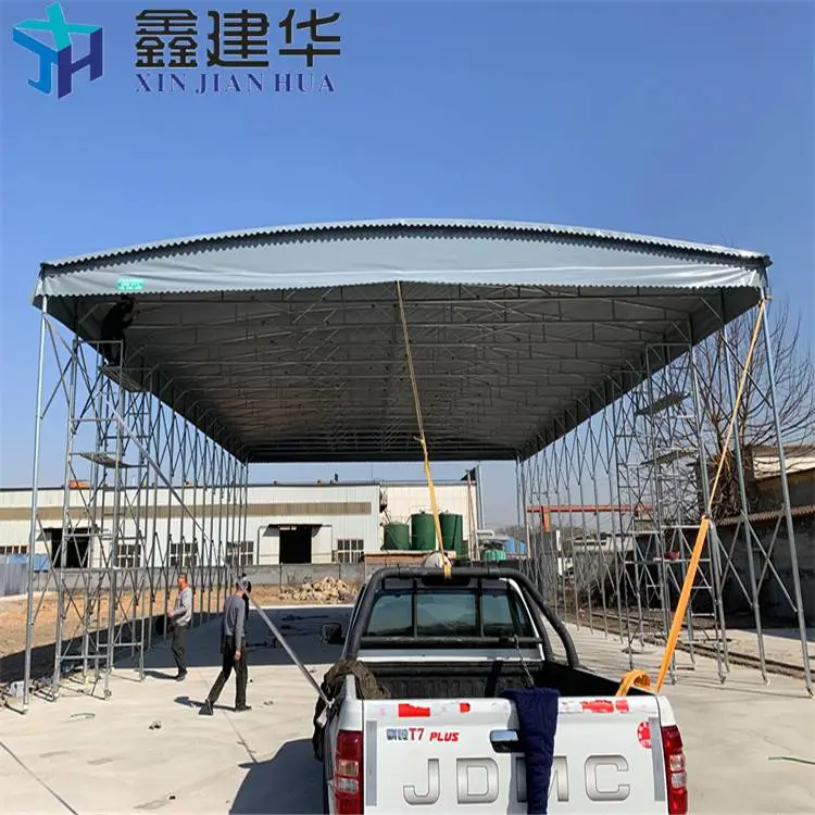 钢棚仓库 房顶上做雨棚伸缩 质优价谦 青云谱