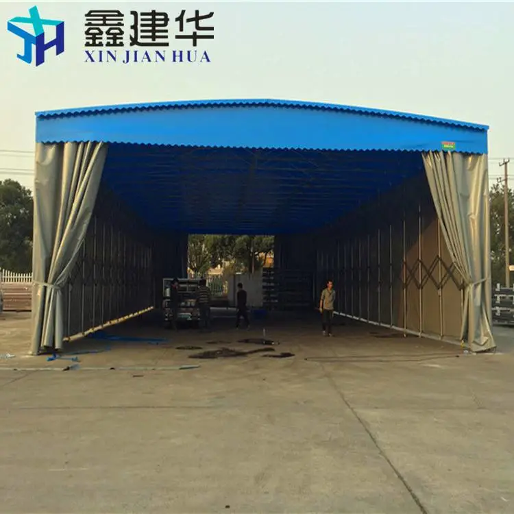 大型仓库活动雨棚 活动堆积门电动棚 公司衡水