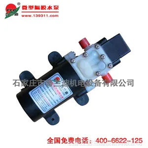 供应普兰迪直流微型隔膜泵1206压力开关12V水泵45W喷雾器洗车机水泵